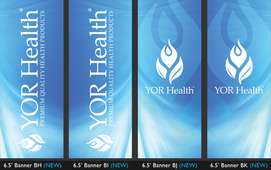 YOR Health 6.5 foot banners selection7